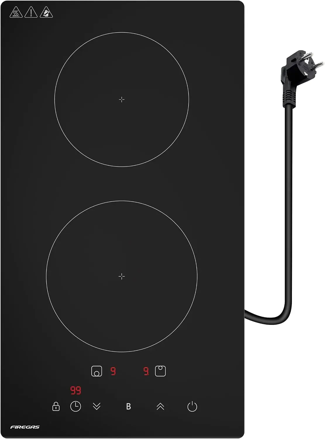 FIREGAS table de cuisson électrique, puissance 3700 W, installation encastrable