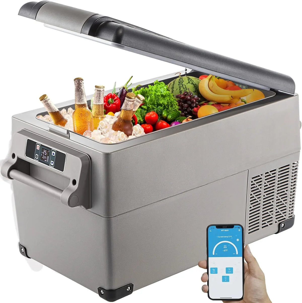 VEVOR réfrigérateur 3x34, capacité 30 L, dimensions 69,3 x 34,5 x 38,1 cm, format compact