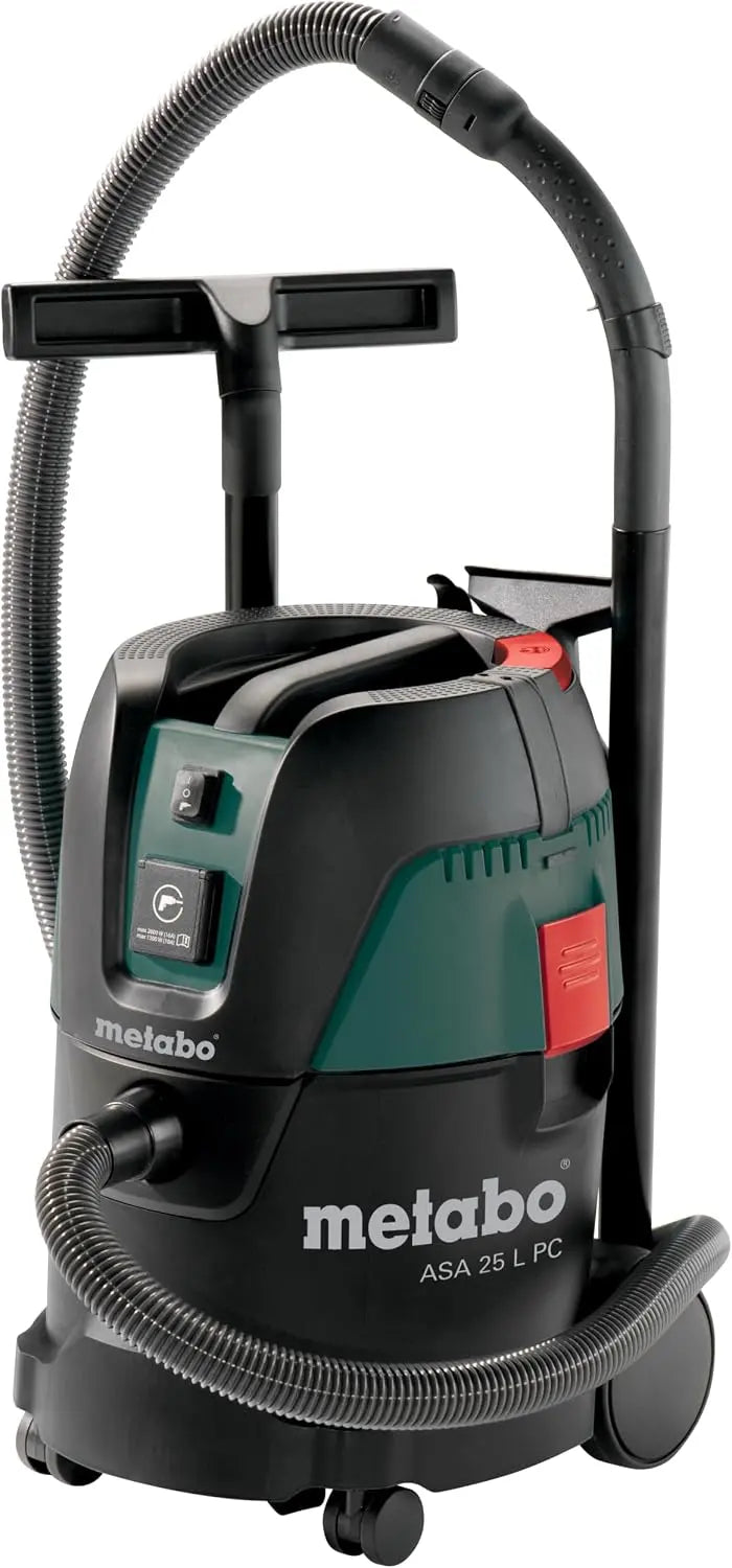 metabo aspirateur eau et poussière, capacité 25 L, puissance 1200 W, coloris noir