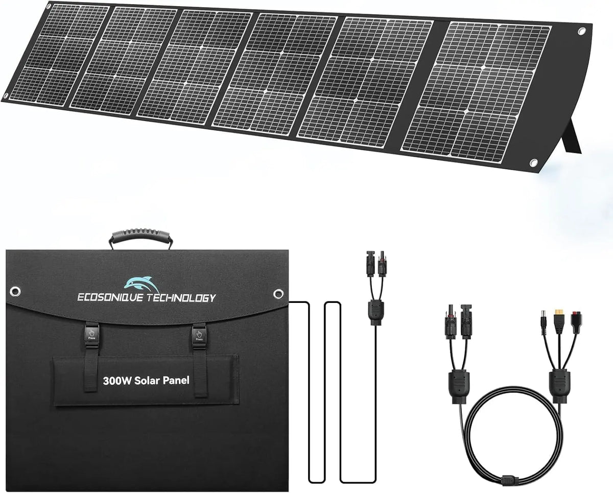 Ecosonique kit solaire MC4, puissance 300 W, conception pliable