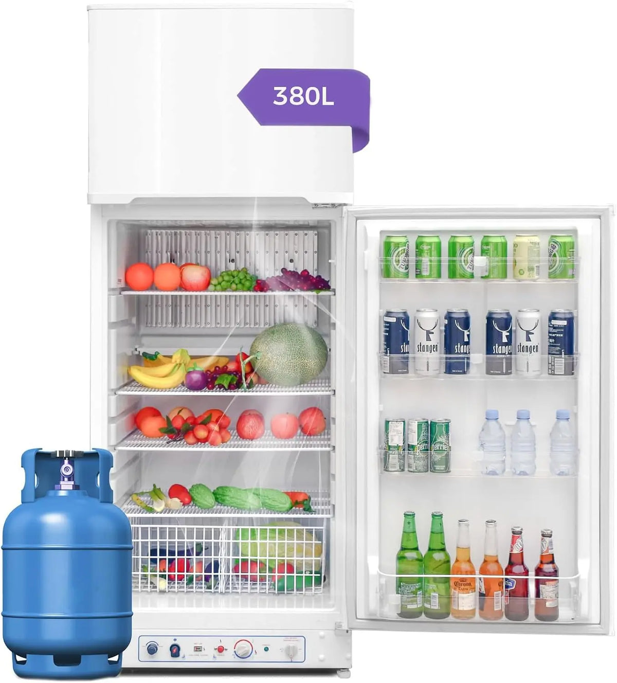 Smad réfrigérateur, capacité 380 L, à fonctionnement silencieux, coloris blanc