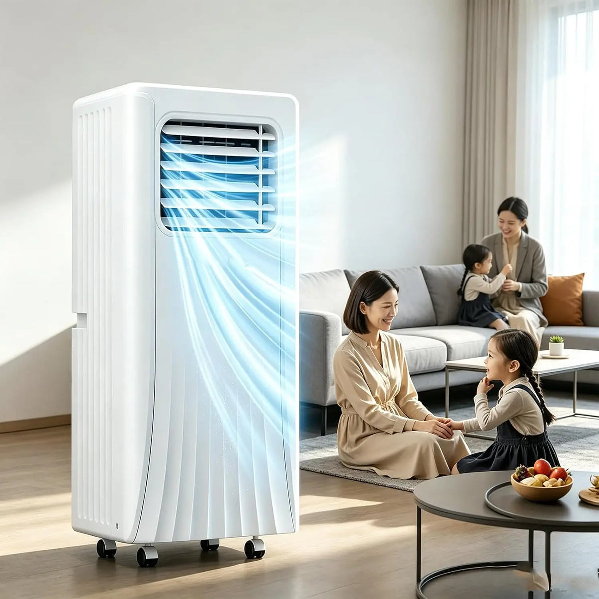 climatiseur, 10000 BTU, format compact, avec télécommande, avec fonction déshumidification