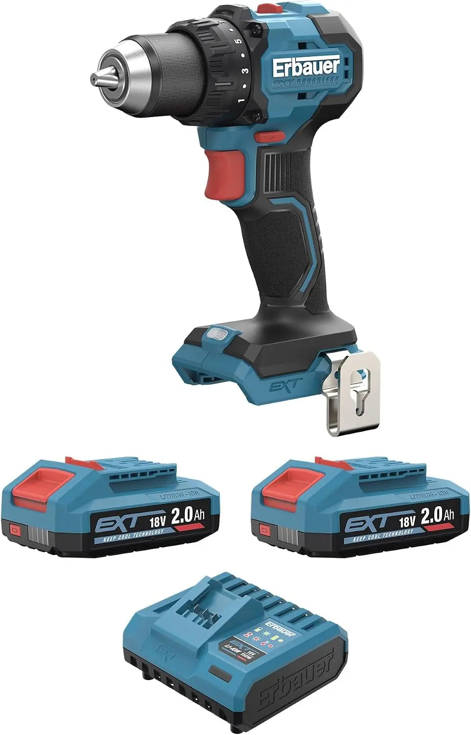 Erbauer perceuse-visseuse, sans fil