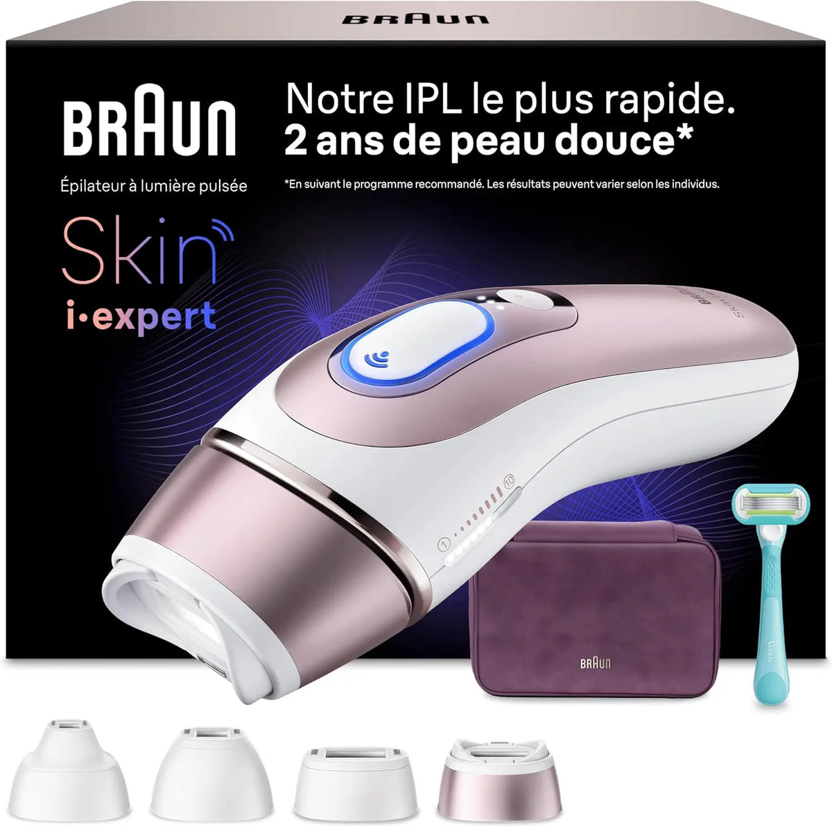 Braun épilateur à lumière pulsée PL7431, coloris blanc