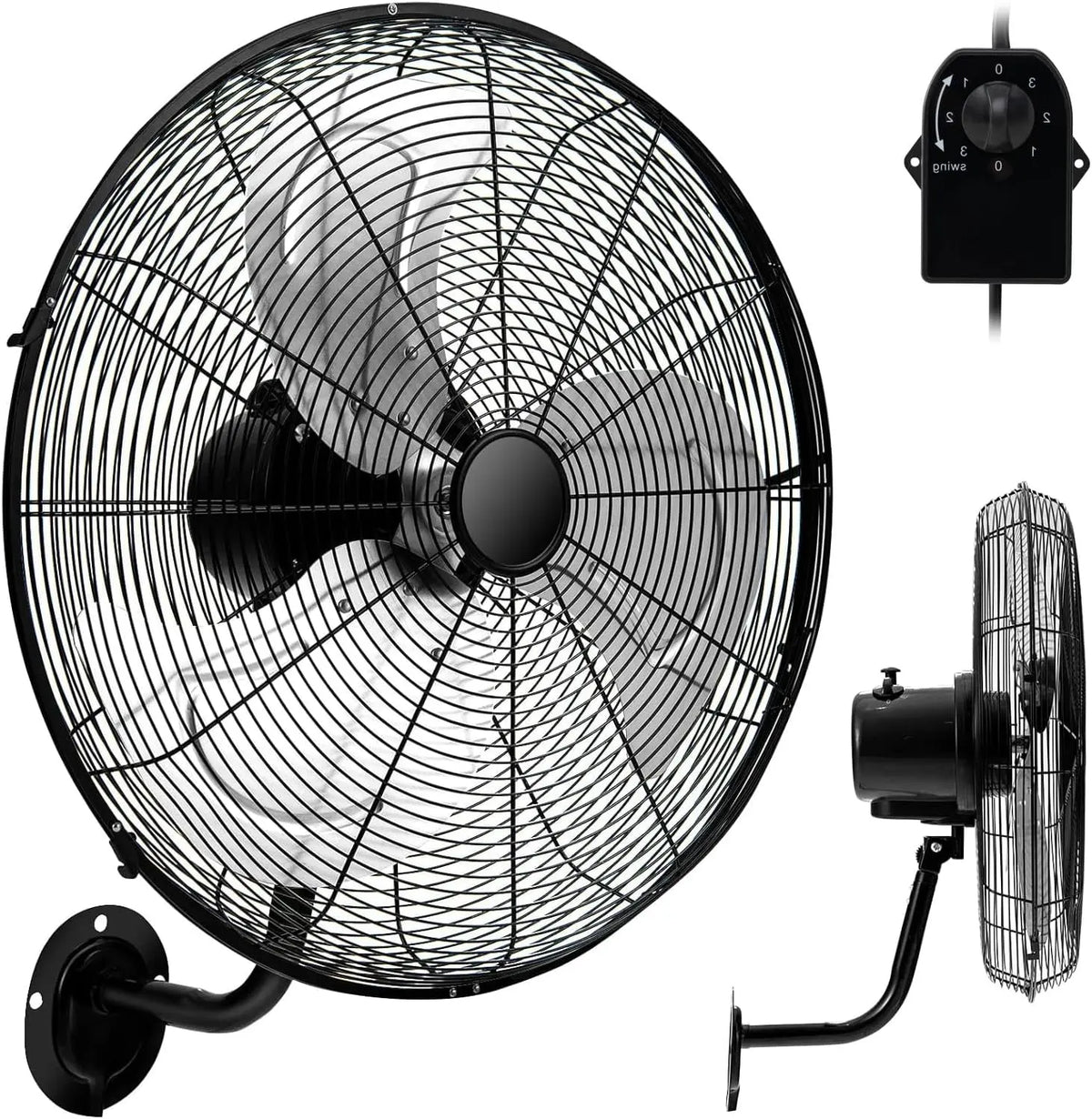 ventilateur RELAX4LIFE, puissance 120 W, usage professionnel, coloris noir