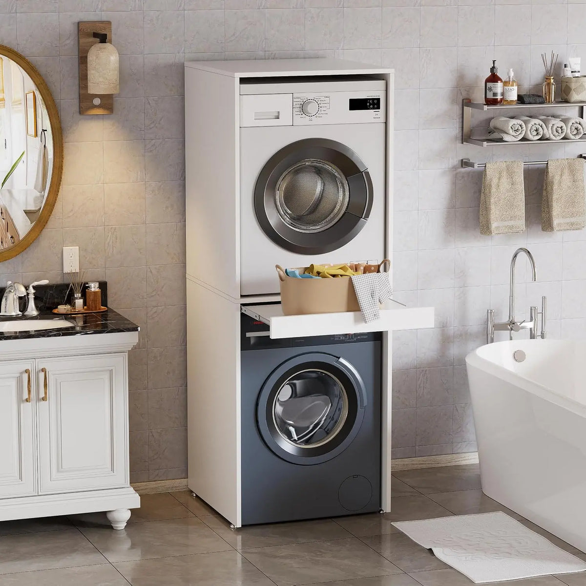 Version lave-linge 180x65x66cm, dimensions 180 x 65 x 66 cm