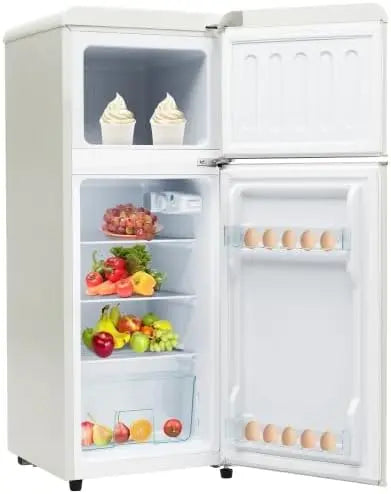Merax réfrigérateur combiné, capacité 92 L, réglage adaptable, coloris blanc
