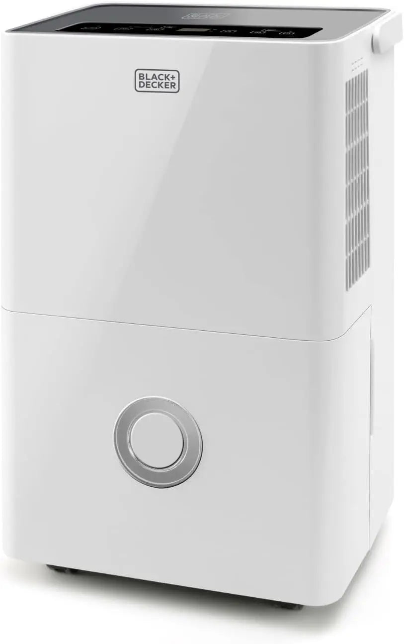 BLACK+DECKER déshumidificateur BXDH20E, capacité 20 L, avec minuterie, avec fonction déshumidification, coloris noir