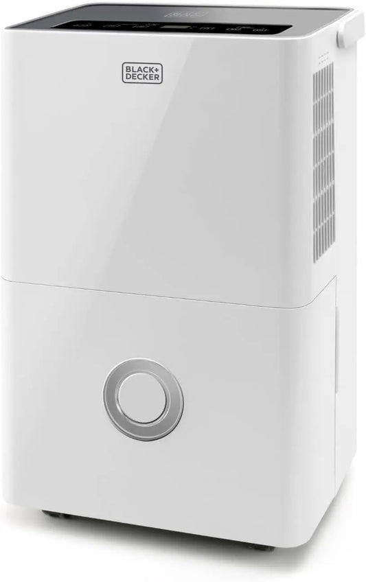 BLACK+DECKER déshumidificateur BXDH20E, capacité 20 L, avec minuterie, avec fonction déshumidification, coloris noir