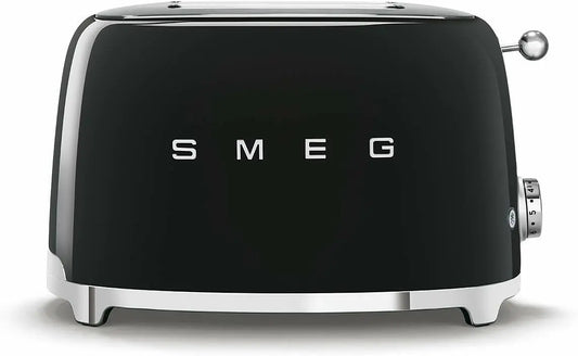 Smeg grille-pain TSF01BLEU, puissance 950 W, avec fonction chauffage, coloris noir