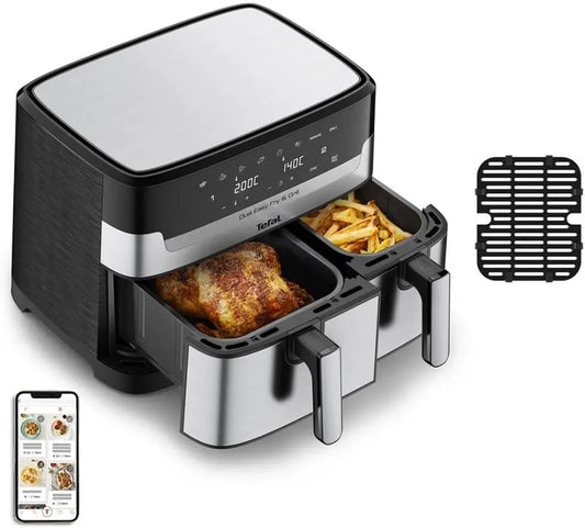 Tefal friteuse à air chaud Ey905d, capacité 8,3 L, puissance 2700 W