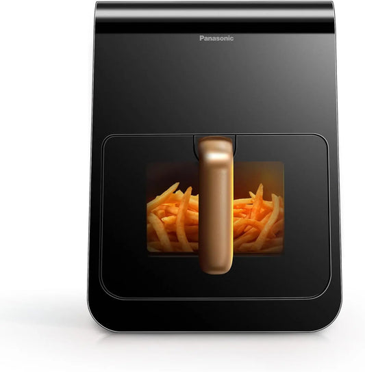 Panasonic friteuse à air chaud NF-CC600AXE, capacité 5 L, avec minuterie, cuisson sans huile, coloris noir