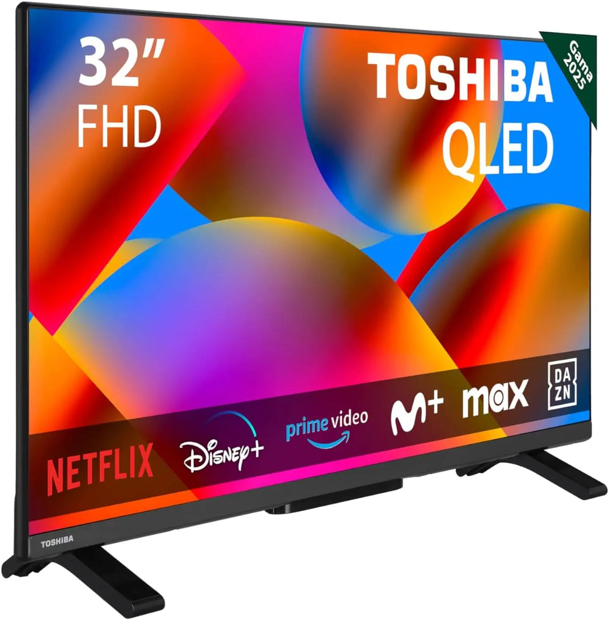 Toshiba téléviseur connecté 32QV2F63DG, avec fonctions connectées, écran QLED