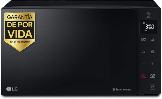 LG four à micro-ondes MH6535GDS, capacité 25 L, puissance 1000 W, avec fonctions connectées, technologie Inverter, réglage adaptable, coloris noir