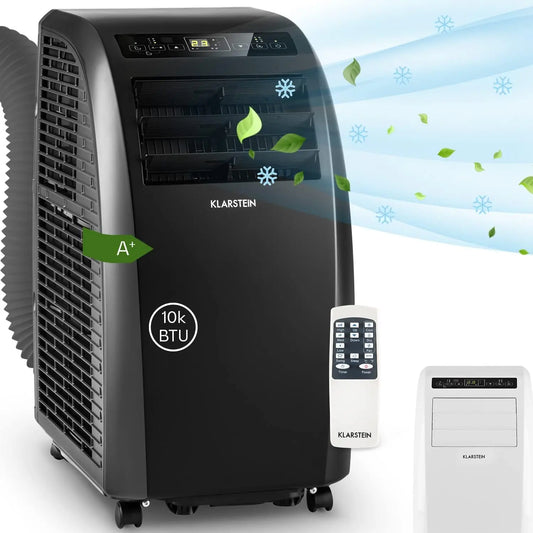 Klarstein climatiseur mobile, 10000 BTU, à fonctionnement silencieux, format compact, avec fonction déshumidification