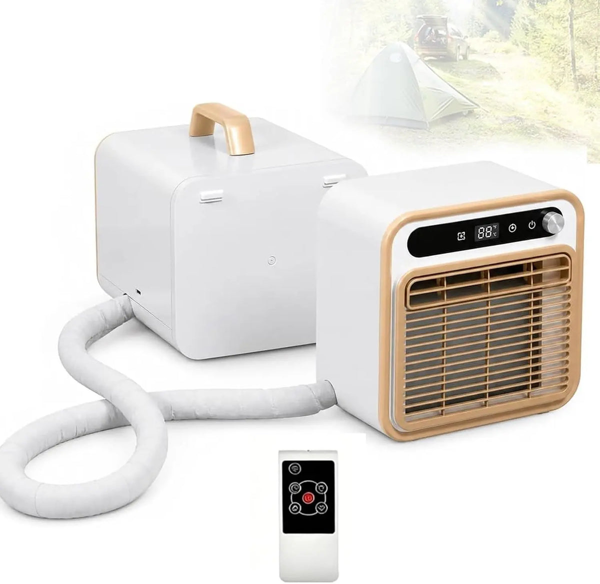 climatiseur 5mPipe, 5000 BTU, à fonctionnement silencieux, format compact, avec télécommande
