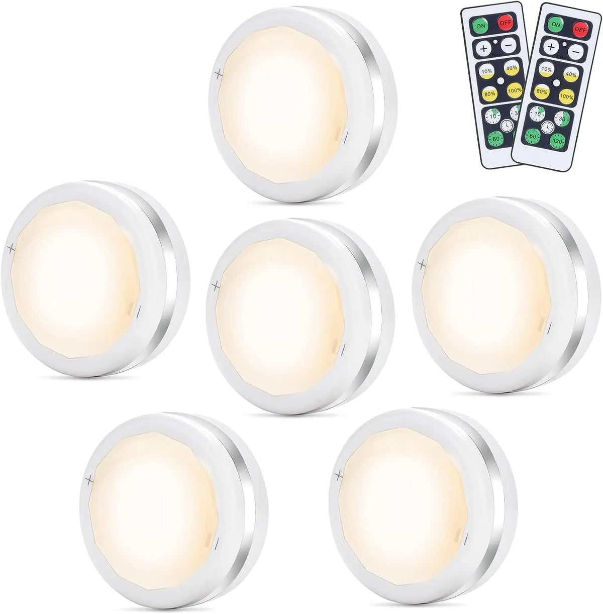 télécommande de remplacement 6pcs, sans fil, coloris blanc
