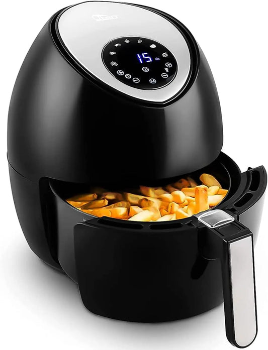 friteuse à air chaud, capacité 4,5 L, puissance 1500 W, avec écran tactile, cuisson sans huile