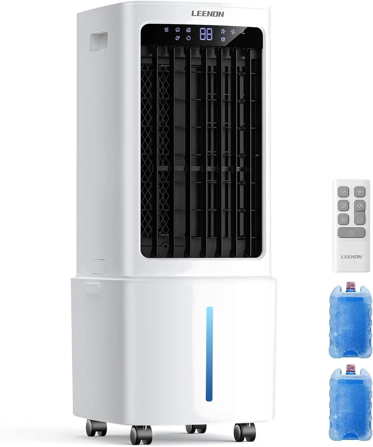 LEENON climatiseur mobile 3-en-1, capacité 9 L, à fonctionnement silencieux, avec télécommande, avec minuterie
