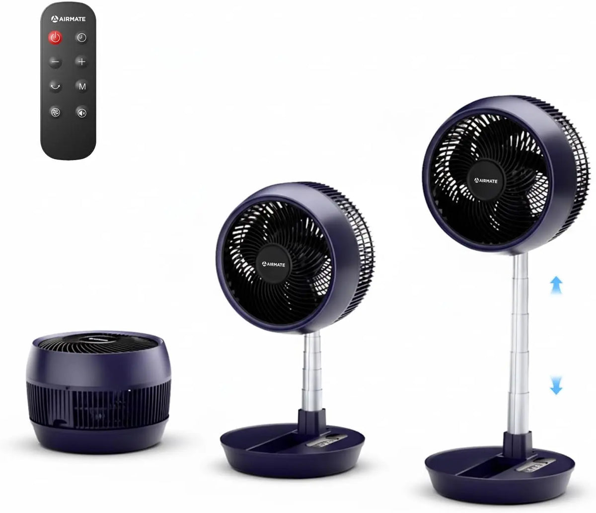 Airmate ventilateur 63cm, à fonctionnement silencieux, conception pliable