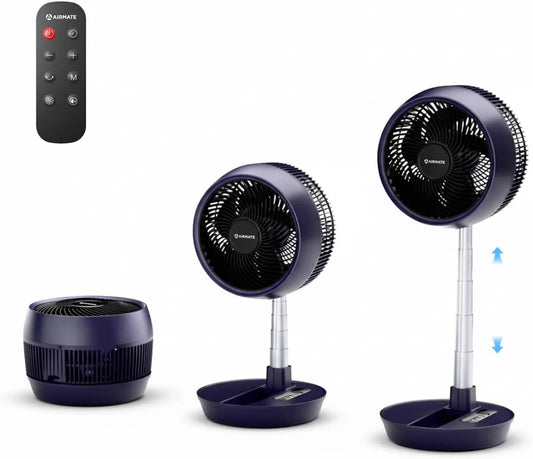 Airmate ventilateur 63cm, à fonctionnement silencieux, conception pliable