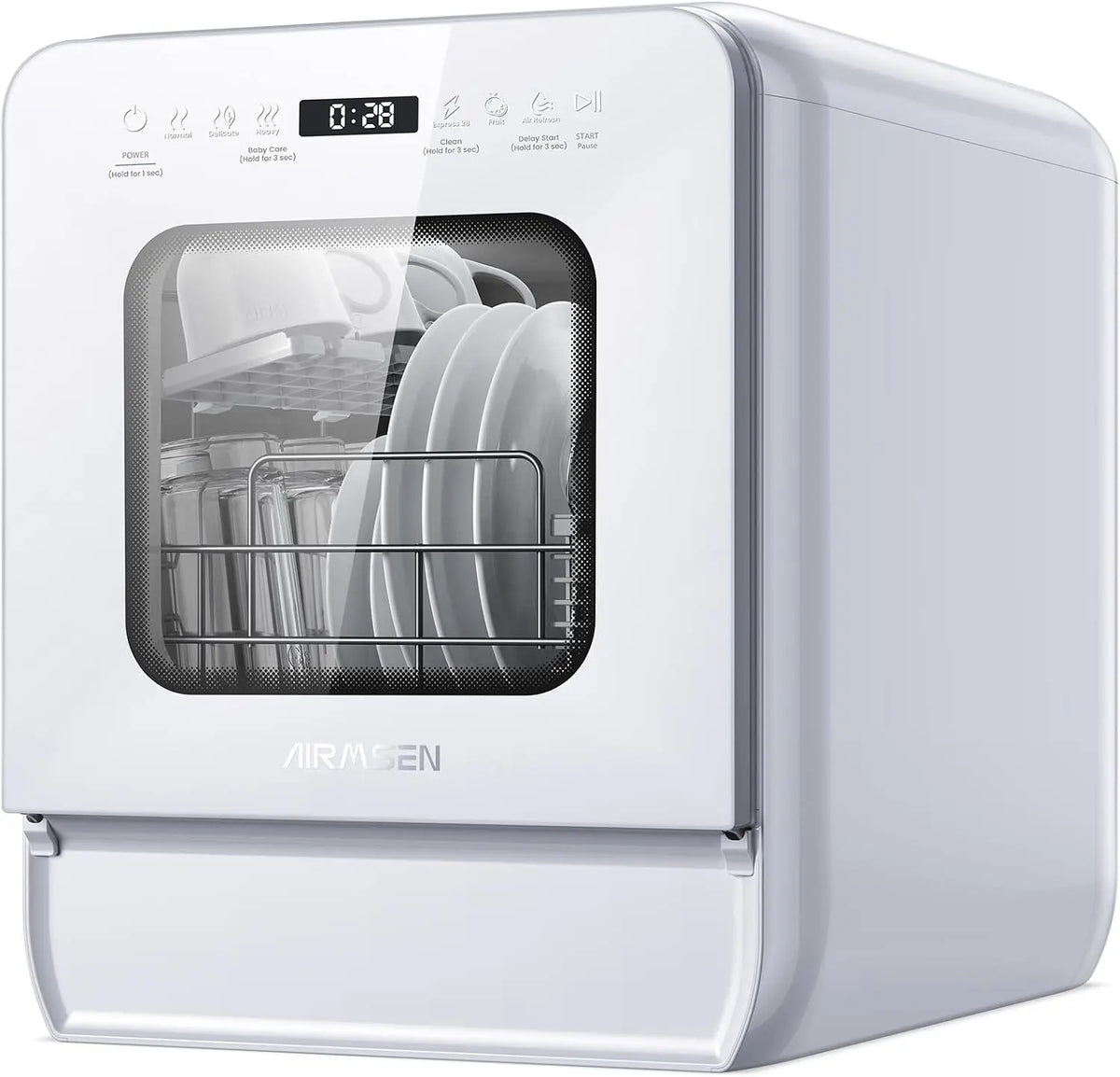 AIRMSEN lave-vaisselle 50cm, capacité 5 L, coloris blanc