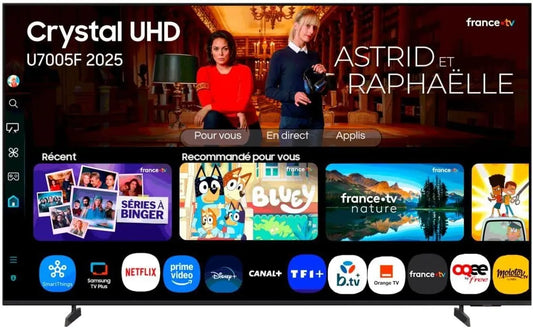 Samsung téléviseur connecté U7005, écran 55 pouces, avec fonctions connectées, résolution 4K UHD