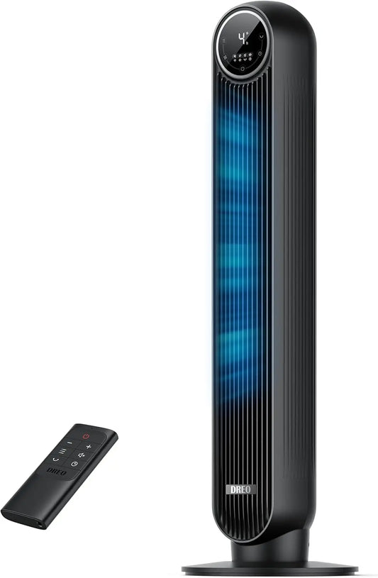 DREO ventilateur 20dB, à fonctionnement silencieux, avec télécommande, avec minuterie, coloris noir