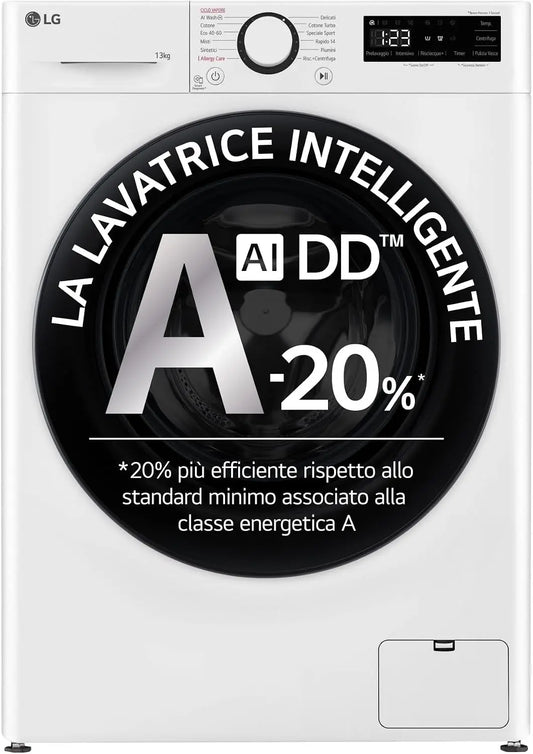 LG lave-linge F4R3013NSWB, avec fonctions connectées, coloris blanc