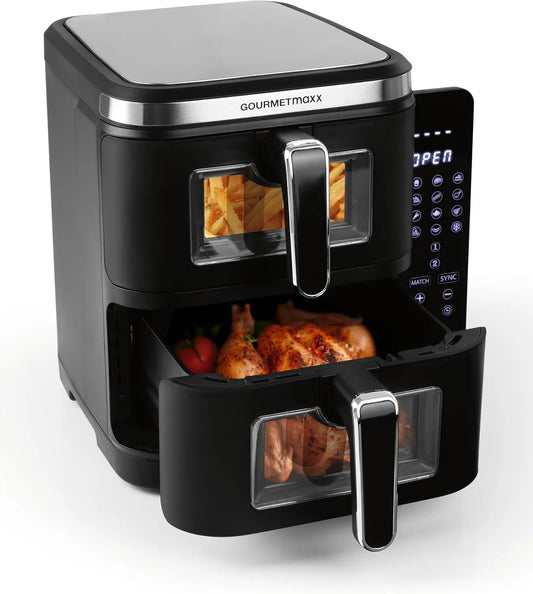 GOURMETmaxx friteuse à air chaud, capacité 10 L, avec écran tactile, cuisson sans huile