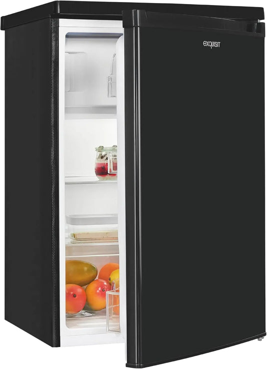 Exquisit réfrigérateur combiné KS516-4-E-040E, capacité 109 L, à fonctionnement silencieux, installation encastrable, coloris noir