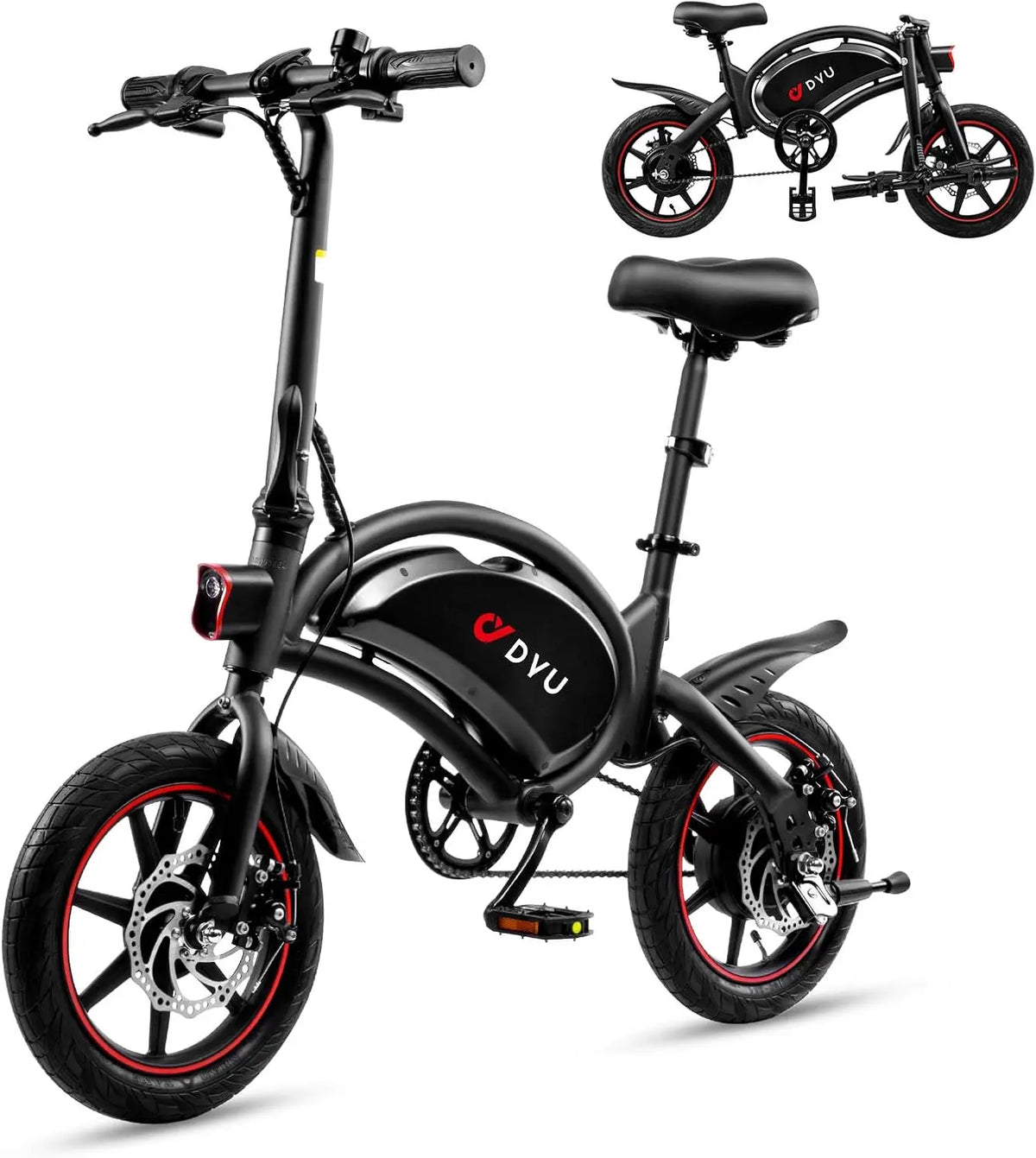 DYU vélo électrique D3S, puissance 250 W, conception pliable