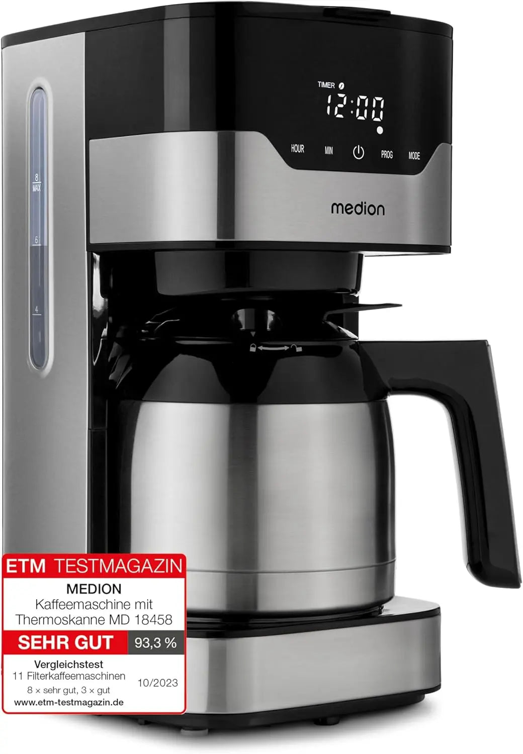 MEDION machine à café, capacité 1,1 L, avec minuterie
