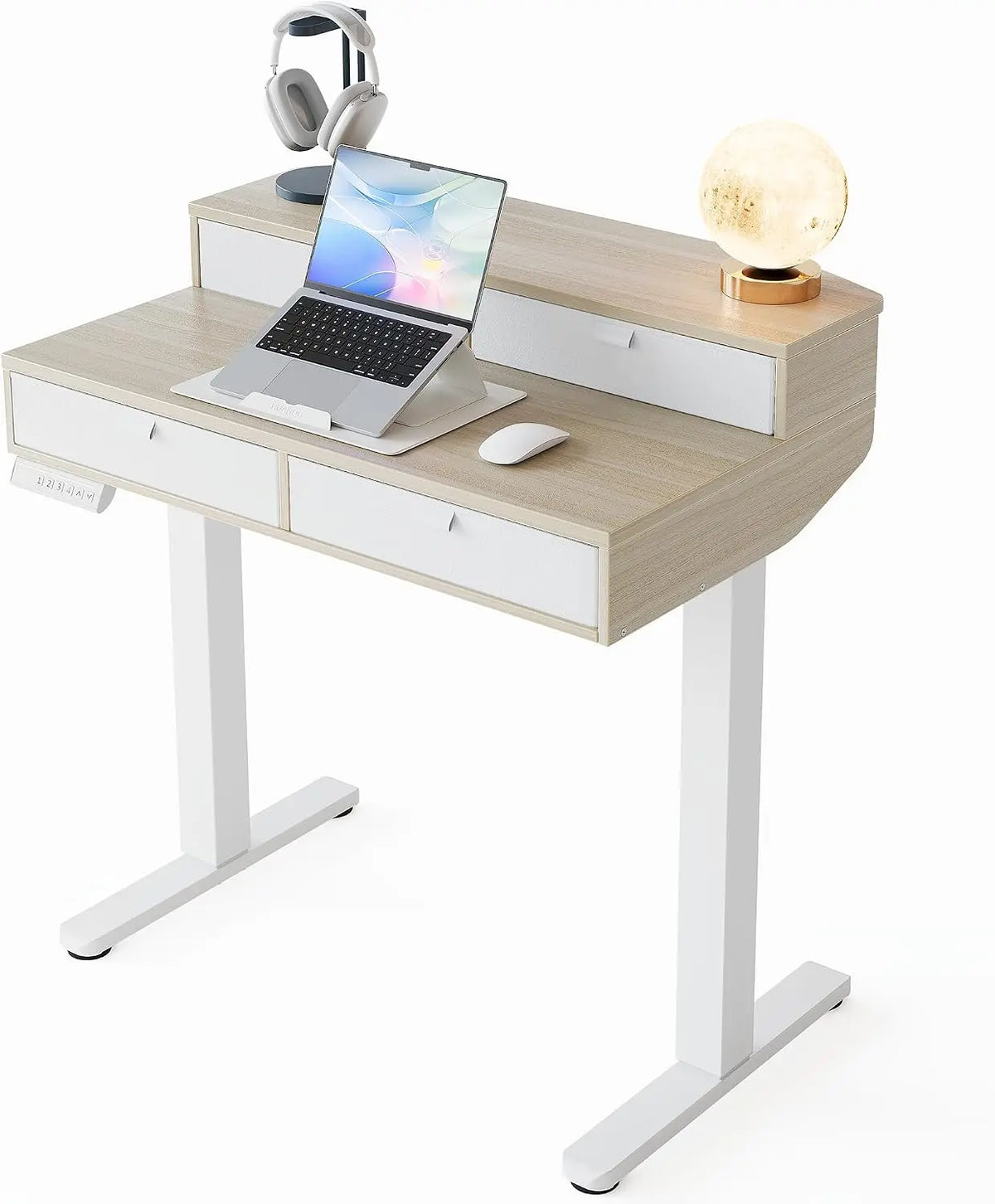 HUANUO bureau assis-debout électrique 80x53cm, dimensions 80 x 53 cm
