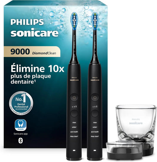 Philips brosse à dents électrique HX9914, avec fonctions connectées, coloris noir