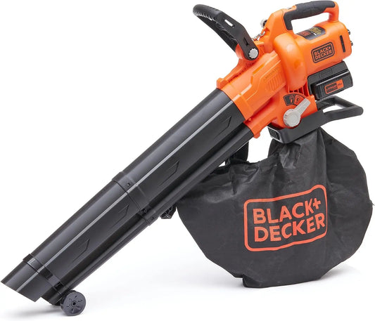 BLACK+DECKER souffleur BCBLV3625L1-QW, capacité 45 L, sans fil, coloris noir