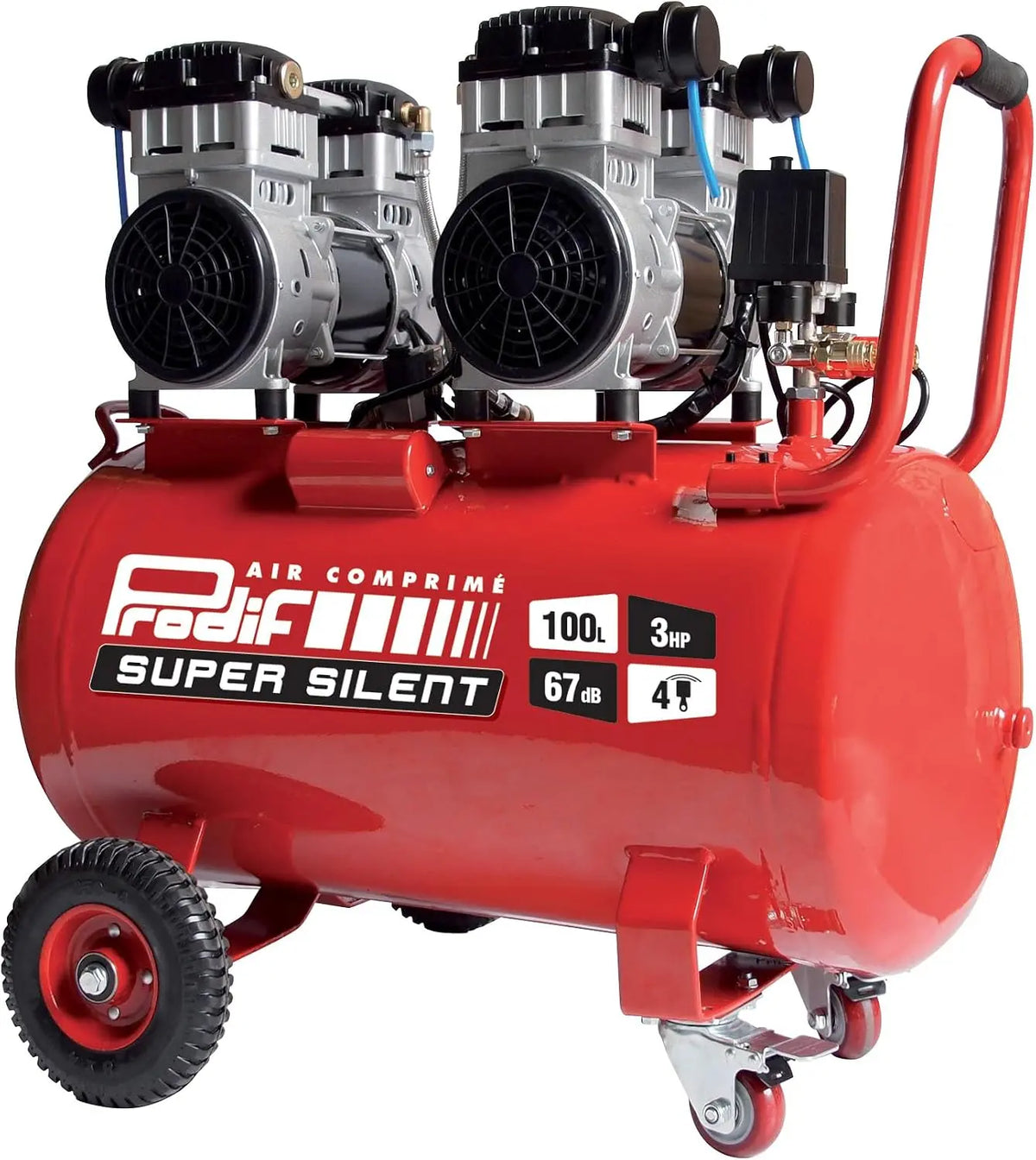 Compresseur compresseur d'air 3cv, capacité 100 L, à fonctionnement silencieux