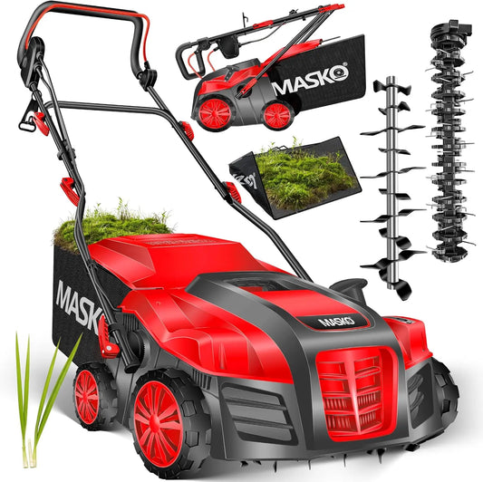 MASKO scarificateur, capacité 55 L, coloris rouge